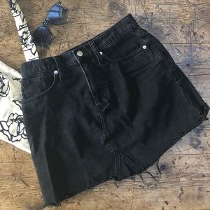 Madewell Denim Frisco Mini Skirt in Black